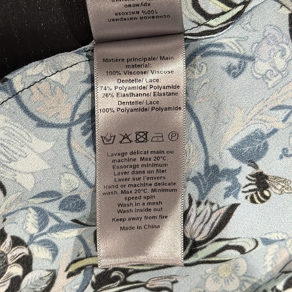 Zadig & Voltaire Risty Bohemian Patch Slip Dress with Lace Trim - L - Picture 7 of 9